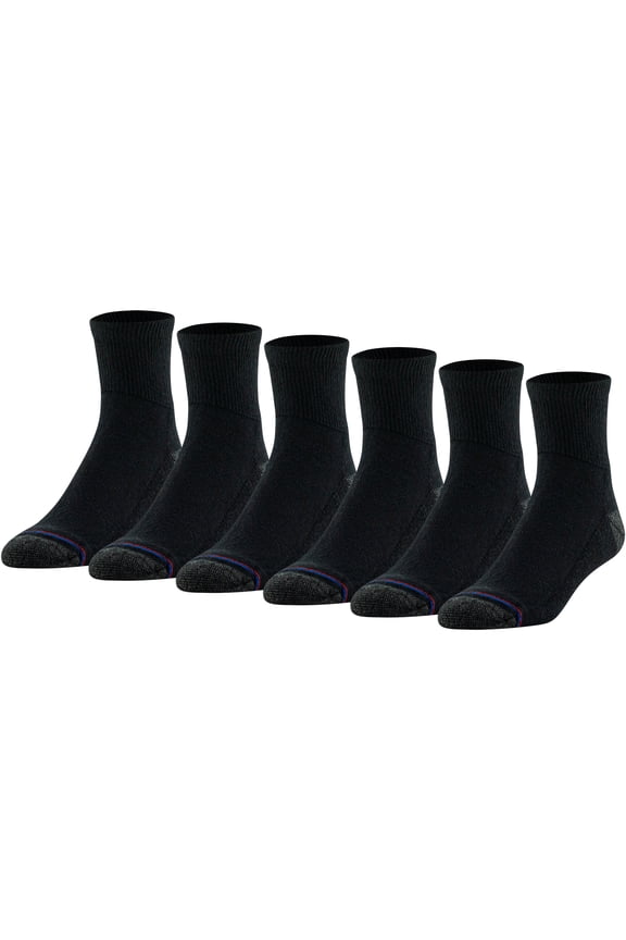 Men's Non-Binding Ankle Socks, 6-Pairs Extended Sizes