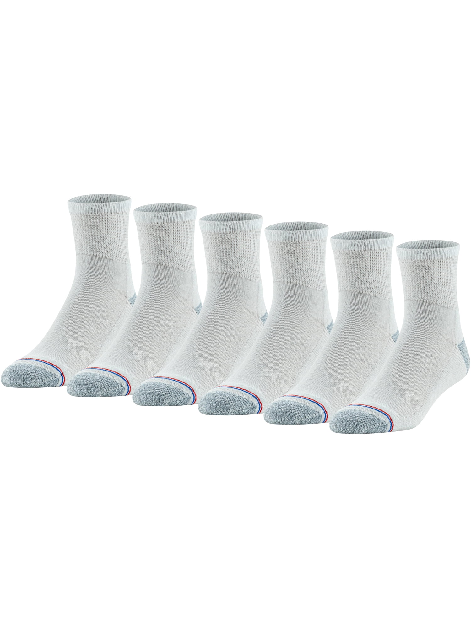 MediPeds Men's Non-Binding Ankle Socks, 6-Pairs Extended Sizes