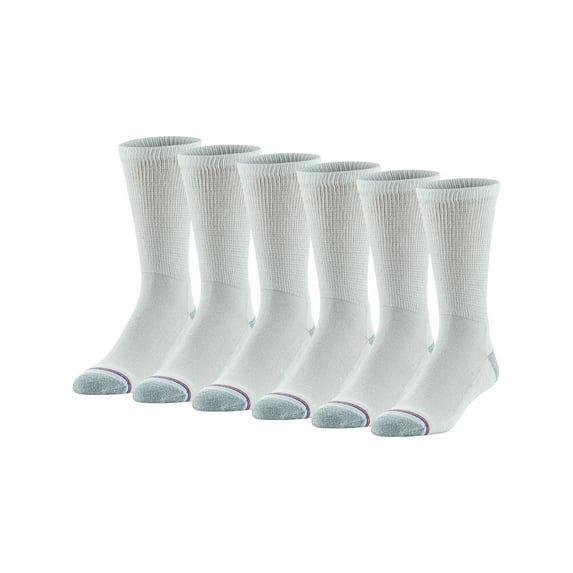 MediPeds Men's Non-Binding Crew Socks, 6-Pairs