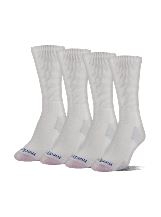  MediPeds Calcetines Coolmax de corte bajo para mujer, paquete  de 4, Blanco : Ropa, Zapatos y Joyería