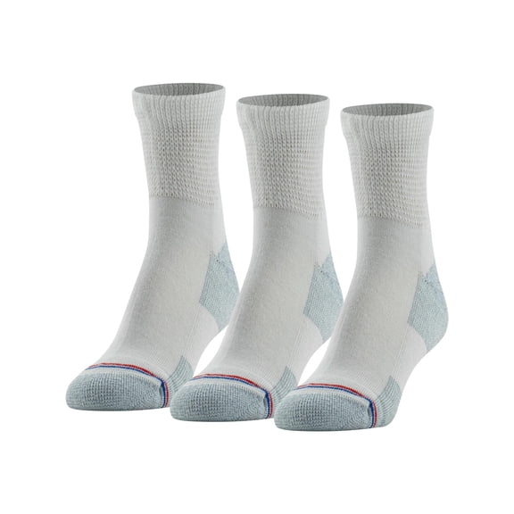 MediPeds Women's Half Cushion Ankle Socks, 3 Pairs