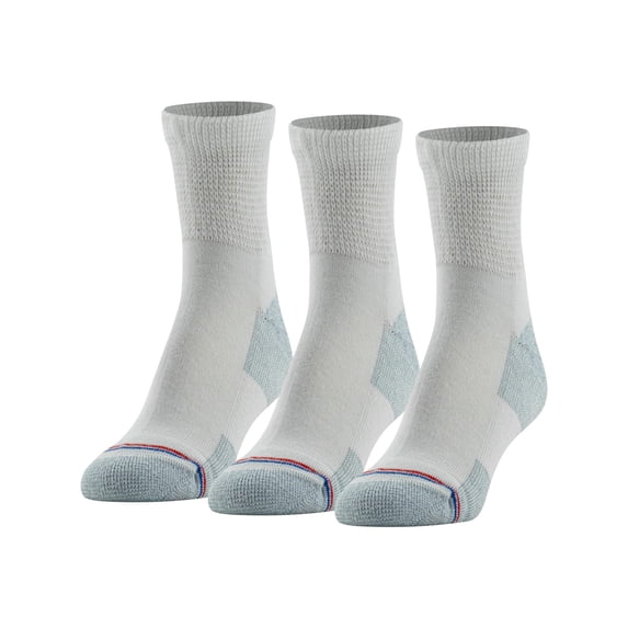 MediPeds Women's Half Cushion Ankle Socks, 3 Pairs