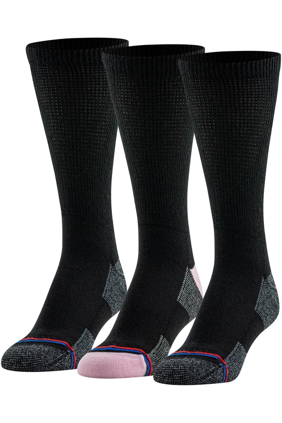 Women's Half Cushion Crew Socks, 3 Pairs