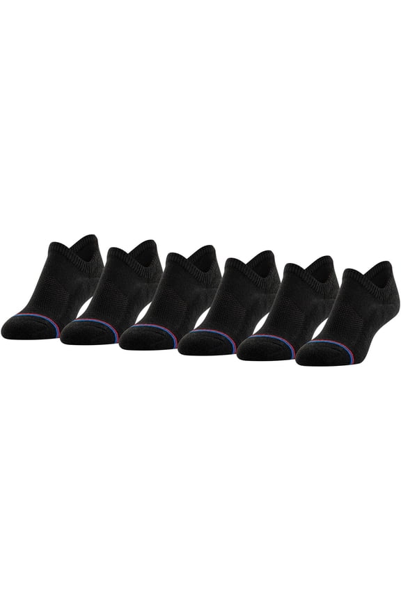 Women's Half Cushion No Show Socks, 6 Pairs