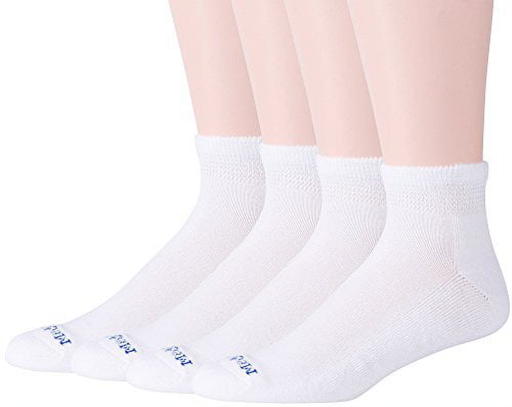MediPeds mens 8 Pack Diabetic Quarter With Non-binding Top casual socks ...