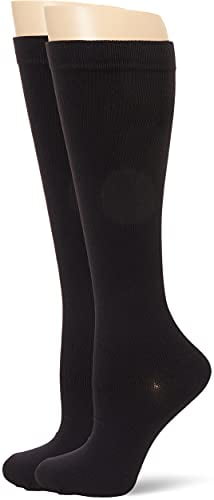 Women's 6pk Mary Jane Fold Over Cuff Crew Socks - A New Day™ Black 4-10