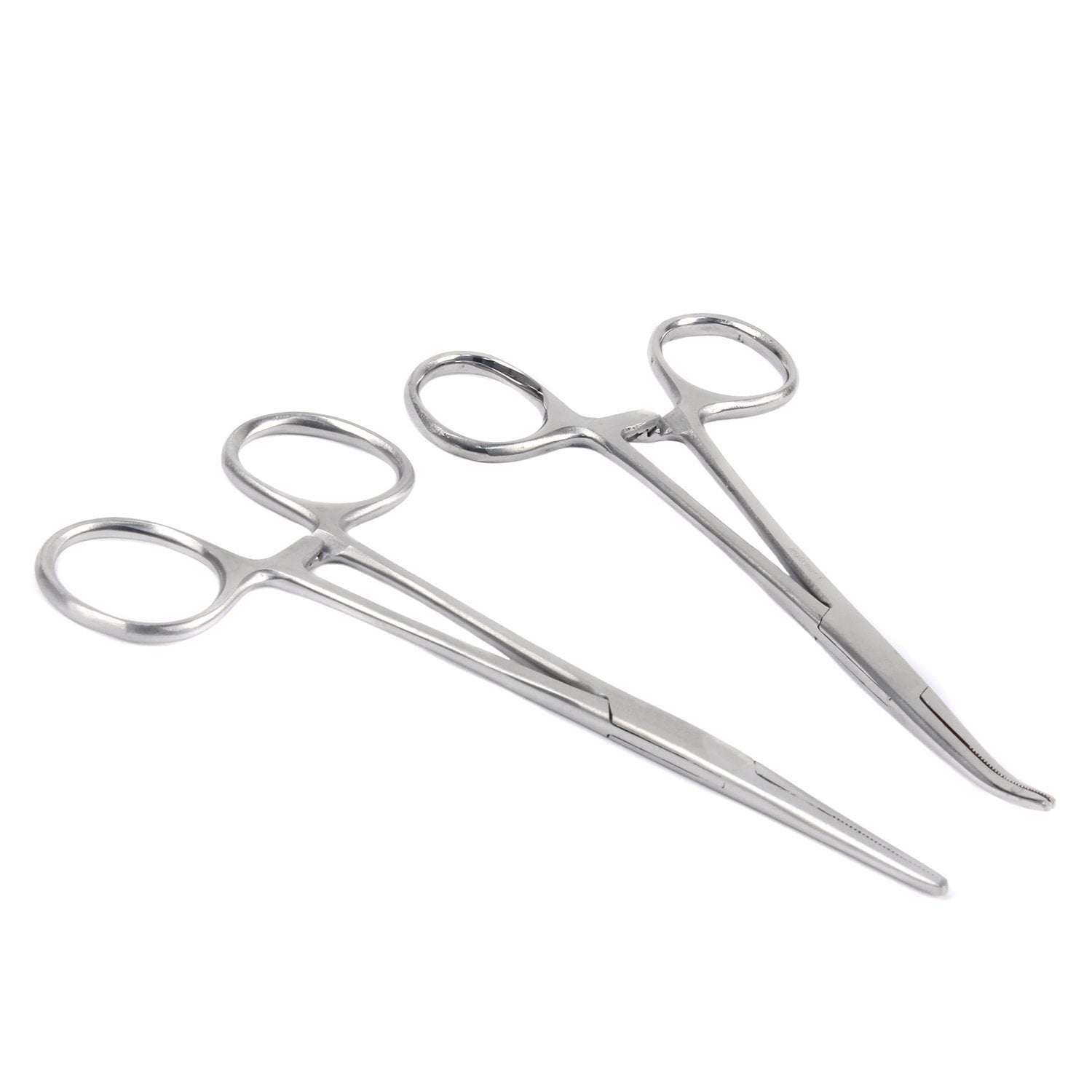 MediTac (2 Pack) Kelly Forceps Straight & Curved - 5 1/2"