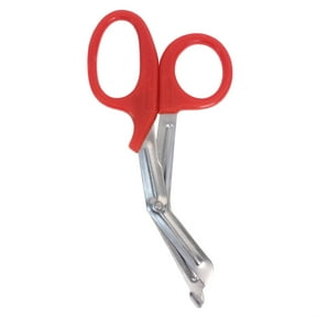 MedITAC Stainless Steel Blunt-Tip Autoclavable Bandage Shears, 7.25", Red, 1 Pack