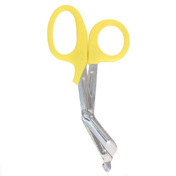 MedITAC Autoclavable Stainless Steel Medical Cutting Scissors, 7.25", Bent, Yellow, 1-Pack