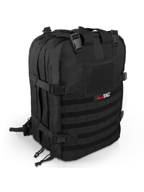 Deluxe Special Ops Tactical Field Medical Stomp Pack - Largest Backpack for all Gear & Equipment - Black