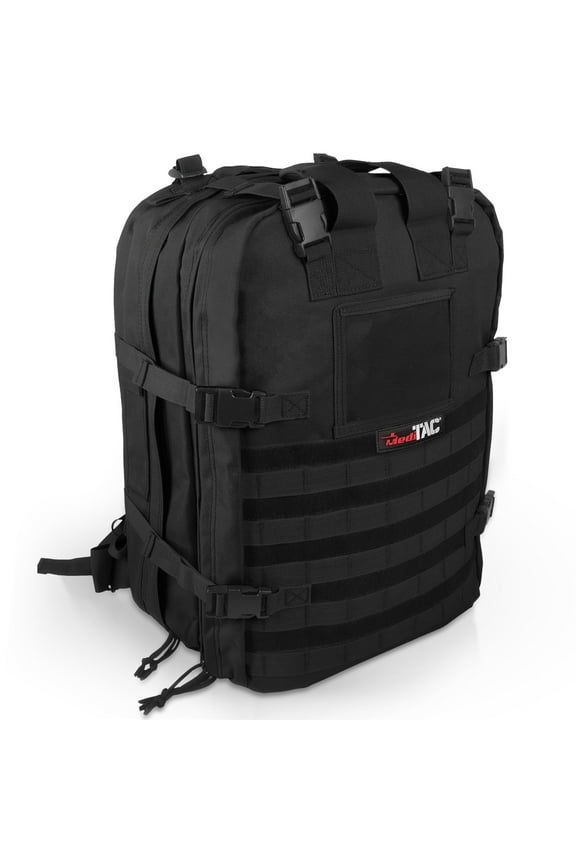 Deluxe Special Ops Tactical Field Medical Stomp Pack - Largest Backpack for all Gear & Equipment - Black