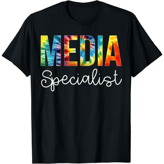 Media Specialist Tie Dye Appreciation Day Back To School T-Shirt