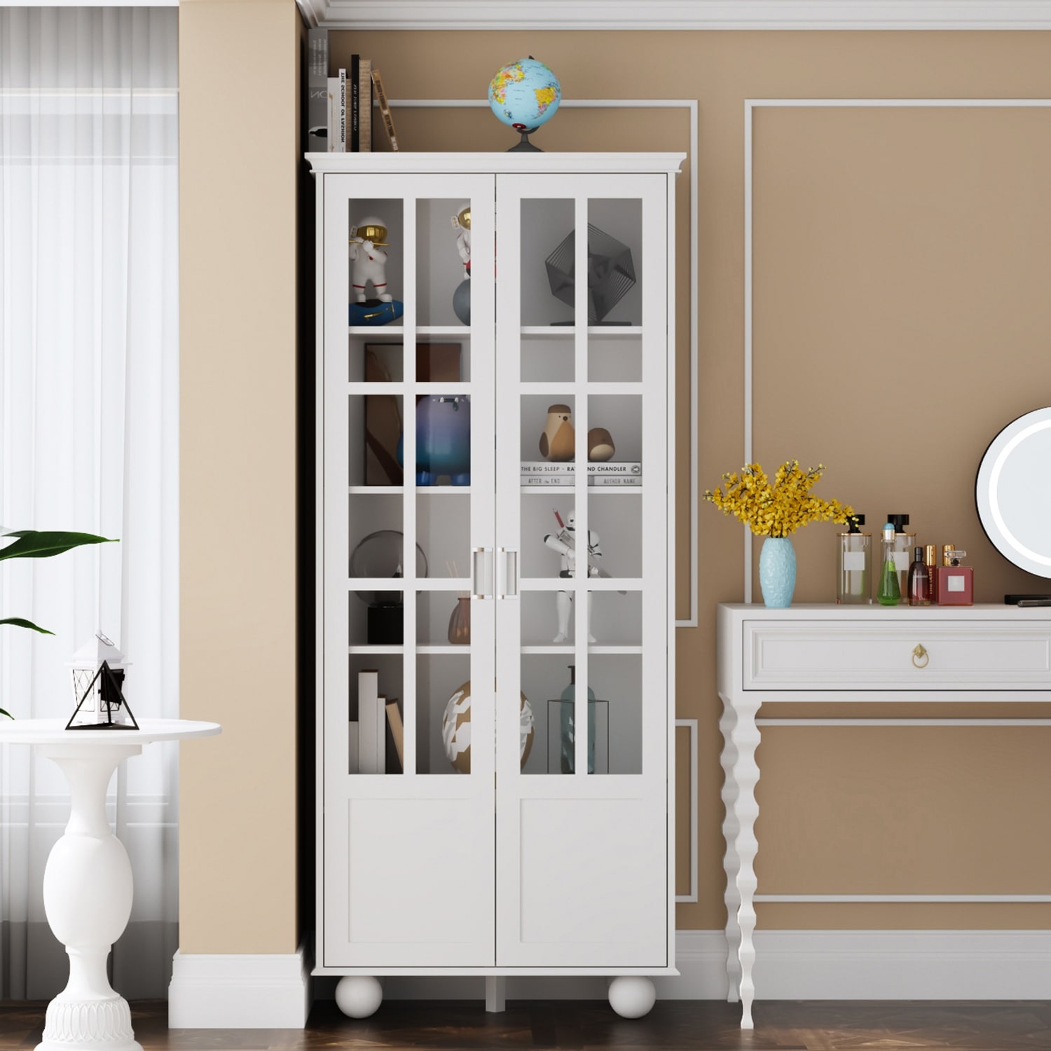 Media/Storage Cabinet - Acrylic Glass Pane Doors, Stores Optical Media ...