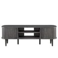 thumbnail image 1 of Media TV Stand Console Table, Dark Grey Gray, Wood, Mid Century Living Room Lounge Cafe Lobby, Modern Contemporary HB34484, 1 of 10