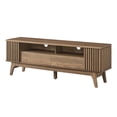 thumbnail image 1 of Media TV Stand Console Table, Walnut, Wood, Mid Century Living Room Lounge Cafe Lobby, Modern Contemporary HB34654, 1 of 12