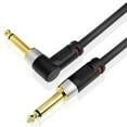thumbnail image 1 of Mediabridge Ultra Series Right Angle Guitar Instrument Cable (6 Feet) - 1/4 Inch Right Angle to 1/4 Inch Straight (Part# MC-14R-14S-6 ), 1 of 4