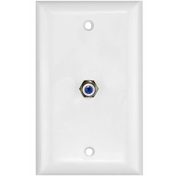 Mediabridge Wall Plate with F81 Jack (1-Port) - White (Part# BWP81W )