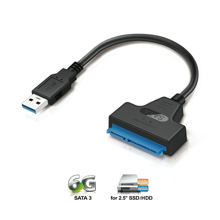Mediasonic SATA to USB Cable – USB 3.0 / USB 3.1 Gen 1 to 2.5” SATA SSD /  Hard Drive Adapter Cable (Optimized for SSD, Support UASP and SATA 3  6.0Gbps