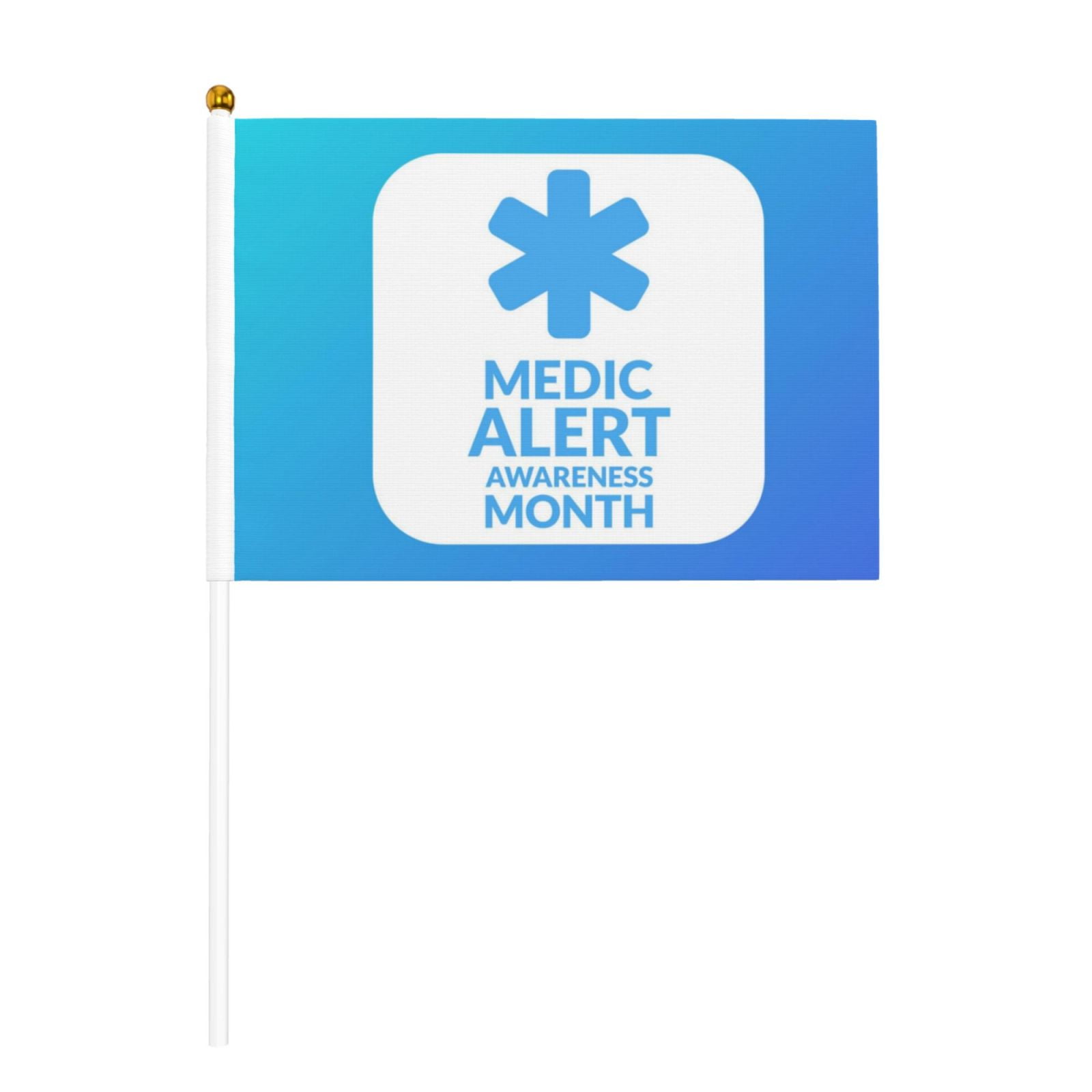 Medic Alert Awareness Month Flag Small Mini Hand Held Flags Small