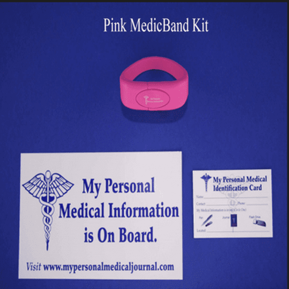 Medic-Band USB Flash Band Kit Allows You to Carry Your Medical Records with you In Case of an Accidents, illnesses or Medical Emergency.