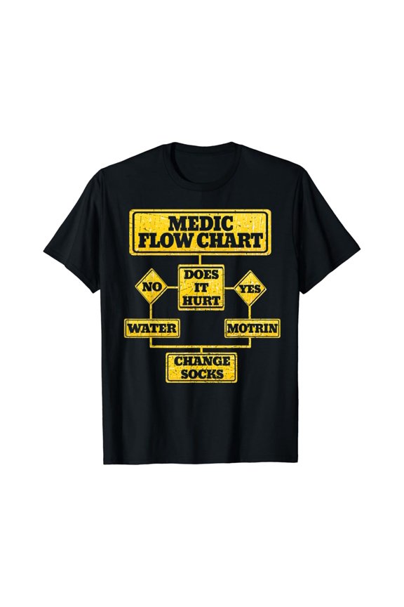 Medic Flow Chart Combat Medic Military T-Shirt