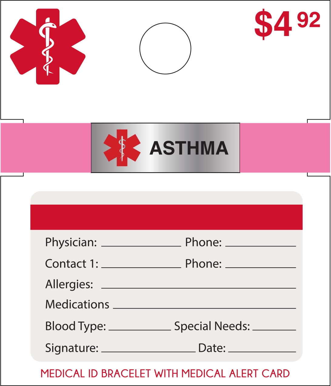 Medic Id Brac-asthma