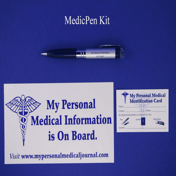Medic-Pen USB Flash Drive Kit Personal Medical Records Keeping Device