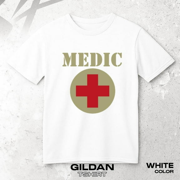 Medic Pride Retro Unisex T-Shirt Medical Hero Patriotic Service Graphic Tee, up to size 5XL.