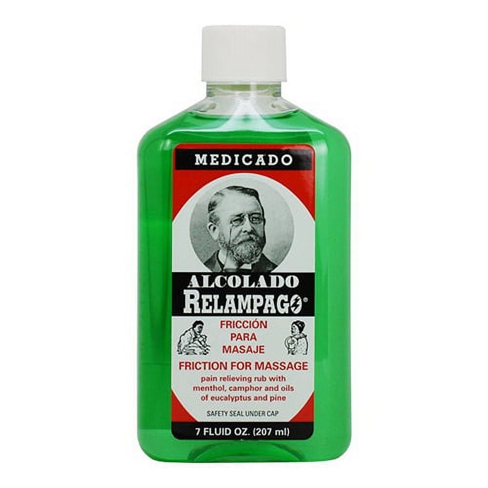 Medicado Alcolado Relampago Rubbing Alcohol For Massage Menthol 7 Oz