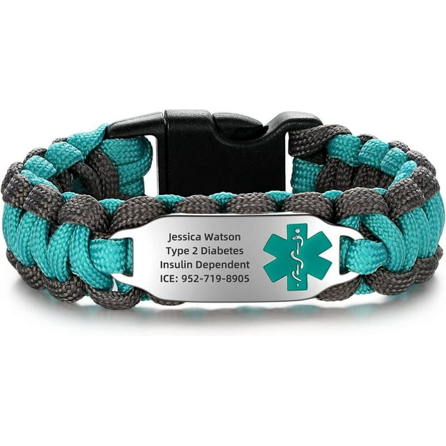 Medical Alert Bracelet For Men Women | Medical Id Bracelet For Women ...
