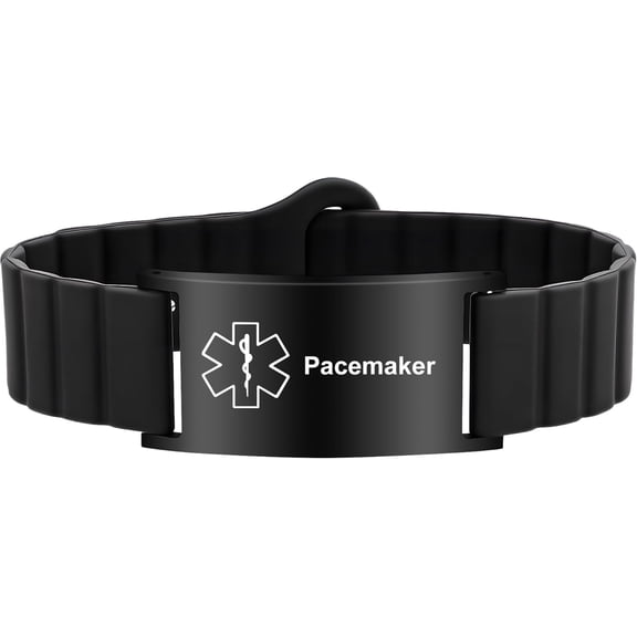 Medical Alert Bracelet for Women Men, Adjustable Waterproof Medical Alert ID, Crystal, Style J8516