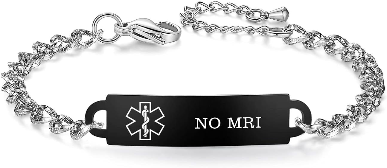 Medical Alert Bracelets For Women Adjustable Personalized Free Engrave