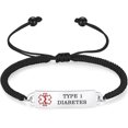 Medical Alert Bracelets For Women Adjustable Personalized Free Engrave