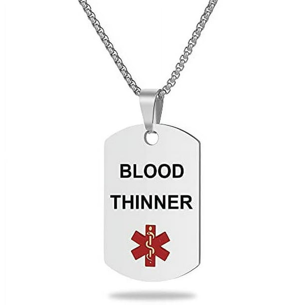 Blood thinner necklace discount