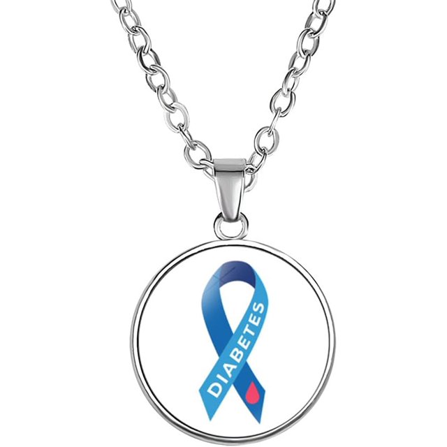 Medical Alert Necklaces For Men Women Type 1/2 Diabetes Diabetic