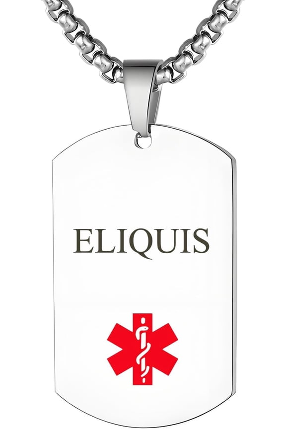 Medical Alert Pendant Necklace Custom Engraved Name ID Tag Stainless Steel Necklace Emergency Med Alert Necklace for Men Women Medical Alert Jewelry,60CM/23.6" Chain[s254]
