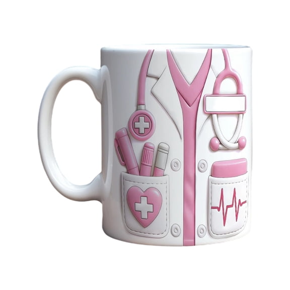 Medical Appreciation Design With Stethoscope - Personalized 3D Effect Coffee Mug, DOCTOR Medical Mug, Gift for Doctors Medical Student Gifts for Men, Doctor's Day Md Graduation Gifts for Graduates