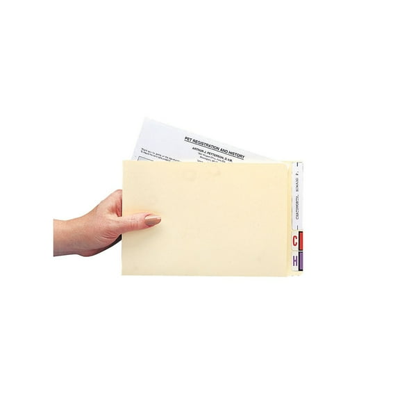 Medical Arts Press Compact File Pocket, Top Tabs, Manila, 100/Box