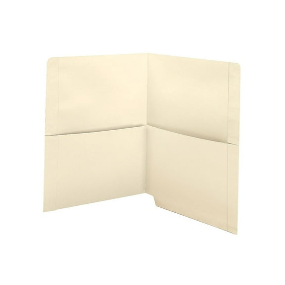 Medical Arts Press End Tab Folder with Pockets, Straight Tabs, Letter Size, Manila, 50/Box