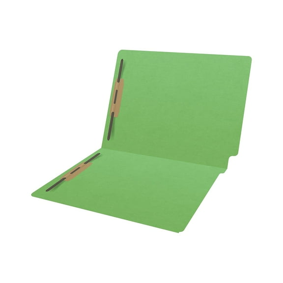 Medical Arts Press Heavy-Duty End Tab File Folder Straight Cut Letter-Size Green 40/Box