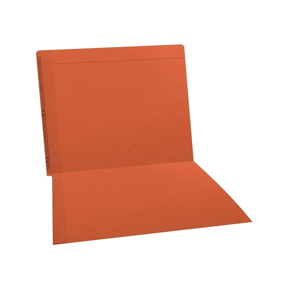 Medical Arts Press Kardex Reinforced End Tab File Folder Straight Cut Letter-Size Orange 100/Box