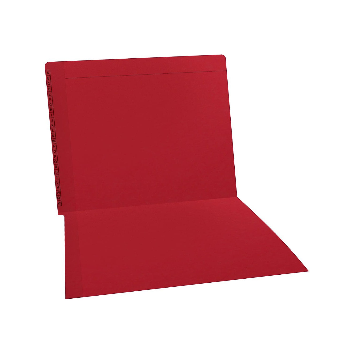 Medical Arts Press Kardex Match Reinforced End Tab File Folder Straight Cut Letter-Size Red 100/Box
