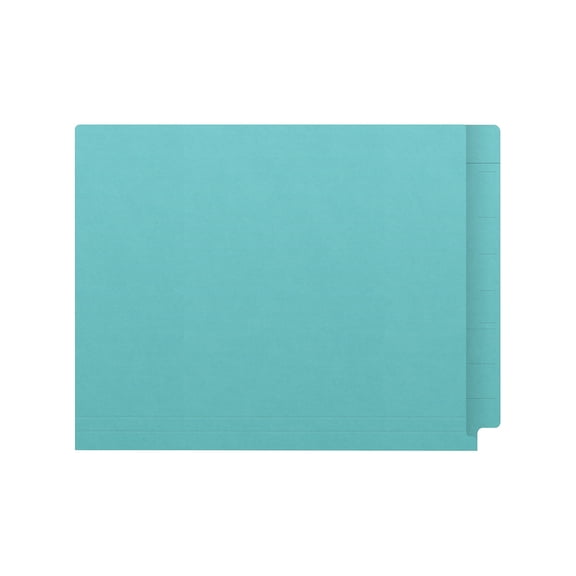 Medical Arts Press Kardex Match Reinforced End Tab File Folder Straight Cut Letter Size Light Blue