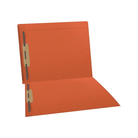 Medical Arts Press Kardex Reinforced End Tab File Folder Straight Cut Letter-Size Orange 50/Box
