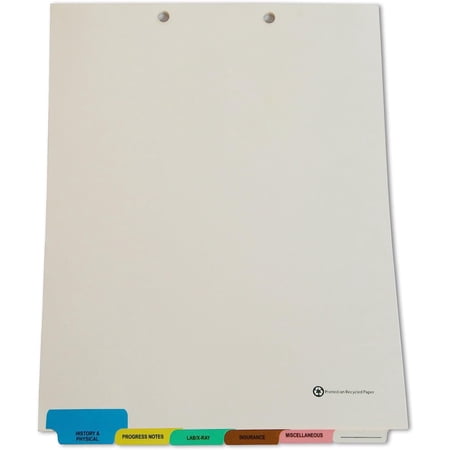 Medical Arts Press Match Medical Chart Index Dividers- 6 Tabs, Letter Size, Manila, End Tab (65 Sets/Box)