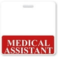 thumbnail image 1 of Medical Assistant Badge Buddy - Heavy Duty Horizontal Badge Buddies - Spill & Tear Proof Cards - 2 Sided USA Printed Quick Role Identifier ID Tag Backer by Specialist ID, 1 of 2
