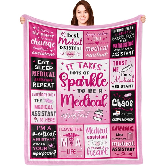 Medical Assistant Gifts, Medical Assistant Week Gifts, Medical Assistant Appreciation Gifts, MA Week Gifts, Medical Assistant Accessories, Gifts for Medical Assistants Throw Blanket 60x50in