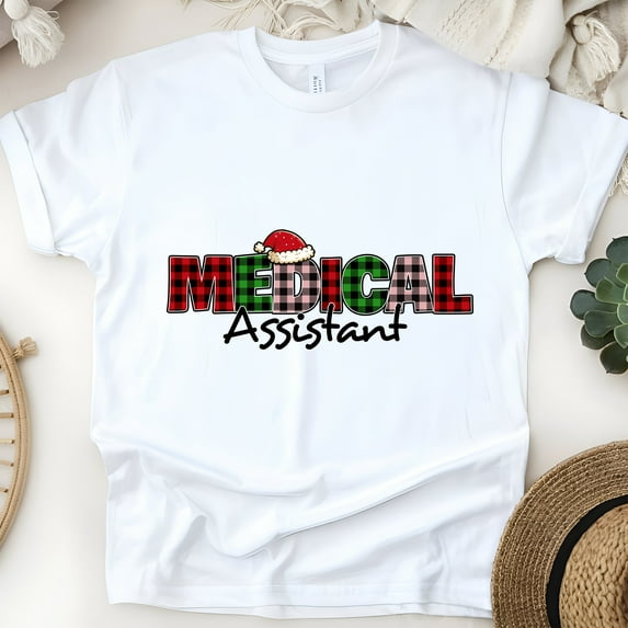 Medical Assistant Graphic T-Shirt for Women and Men, Short Sleeve Tee, White, Size XL