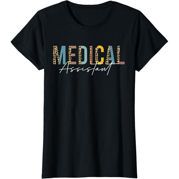 Medical Assistant MA CMA Nurse nursing leopard print doctor T-Shirt