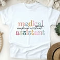 thumbnail image 1 of Medical Assistant Shirt | Cute Pastel Healthcare Worker Tee, White, Size S, 1 of 6